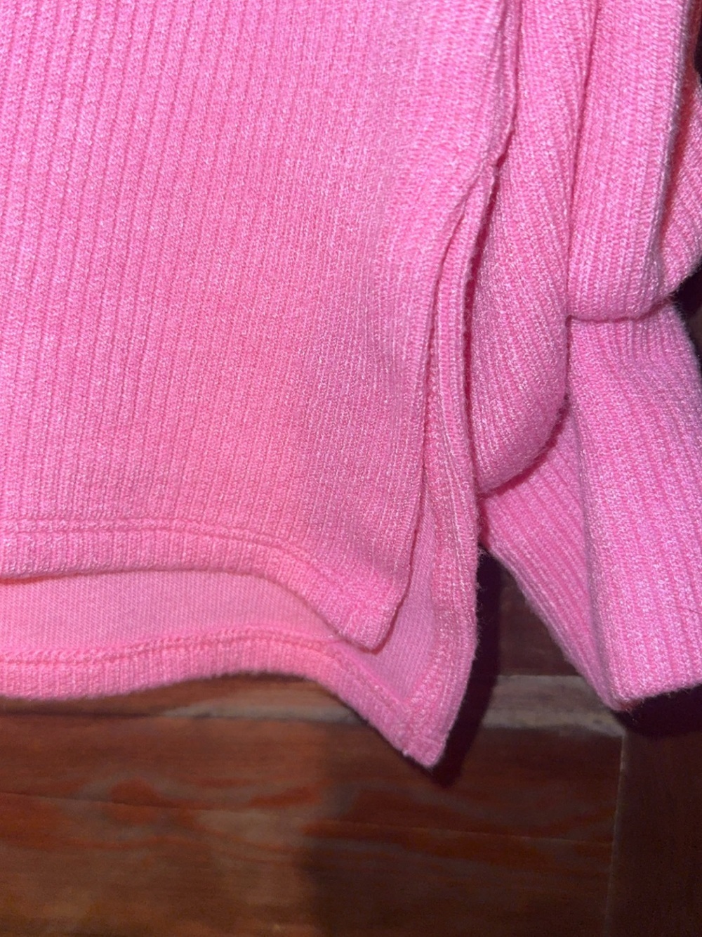 Pink Ribbed Turtleneck Sweater - Picture 2 of 4